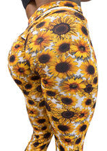 Load image into Gallery viewer, Sunflower Print Graphic leggings
