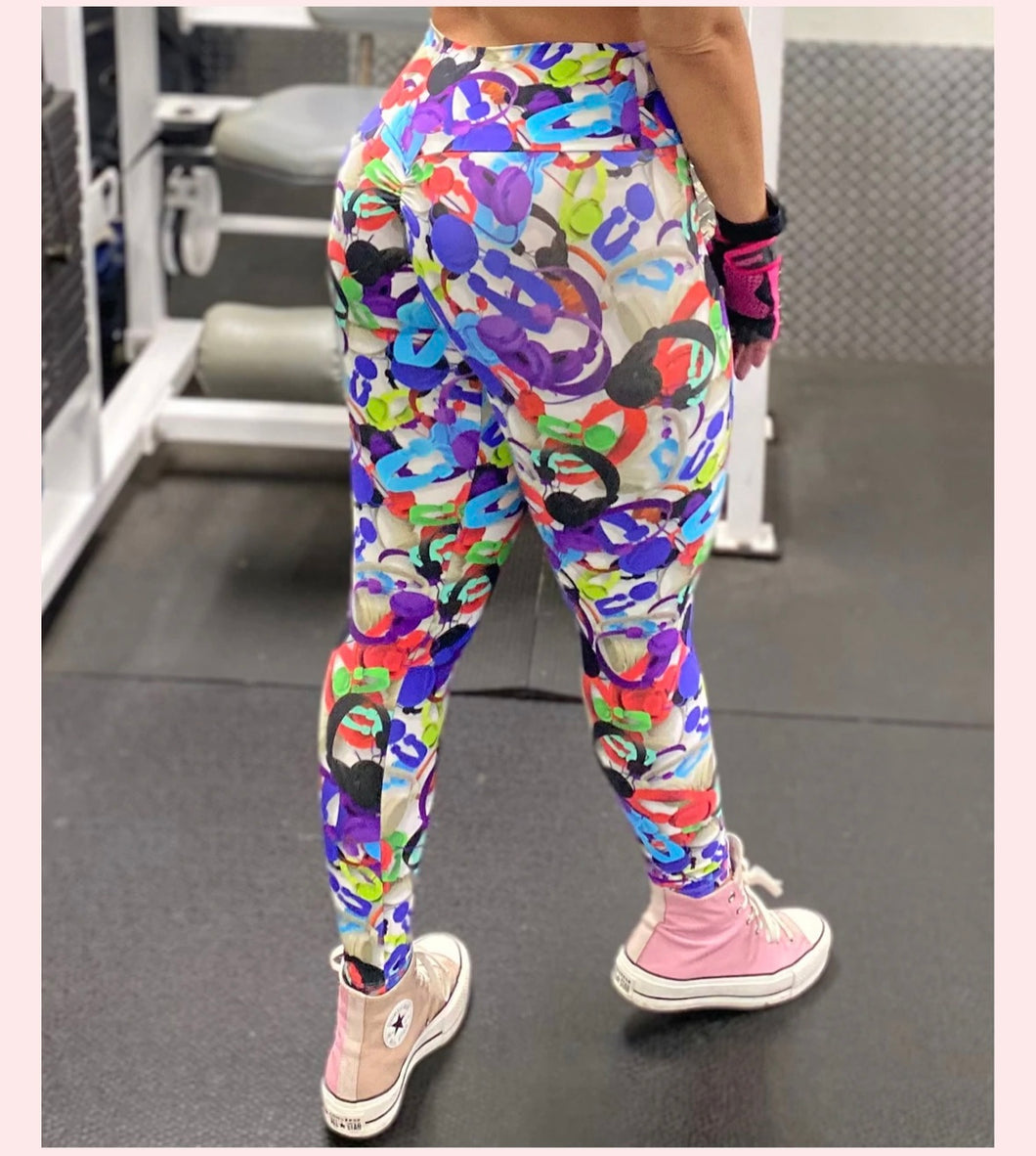 Leggings Headphone’s Multicolor